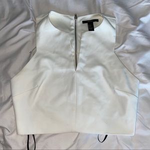 F21 white dress top